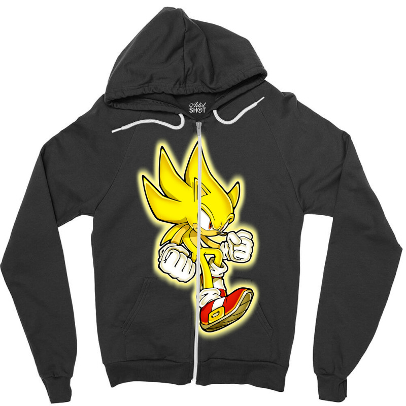 Super Yellow Hedgehog Zipper Hoodie | Artistshot