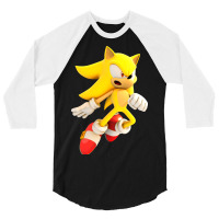 Yellow Hedgehog Jumps Aside 3/4 Sleeve Shirt | Artistshot