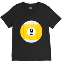 Number 9 Pool Ball, Billiard. Pool Ball T Shirt V-neck Tee | Artistshot