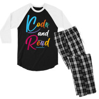 Code And Read Retro Dyslexia Learning Disability Dyslexic T Shirt Men's 3/4 Sleeve Pajama Set | Artistshot