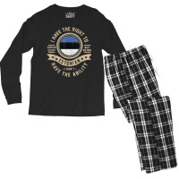 Estonia Flag Proud Estonians Men & Women T Shirt Men's Long Sleeve Pajama Set | Artistshot