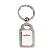 Fly Fishing Tshirt, Trout Fishing Tee, Fishing Lover T Shirt Silver Rectangle Keychain | Artistshot