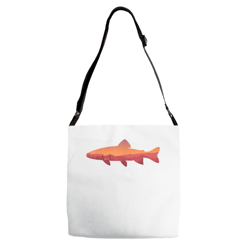 Fly Fishing Tshirt, Trout Fishing Tee, Fishing Lover T Shirt Adjustable Strap Totes | Artistshot