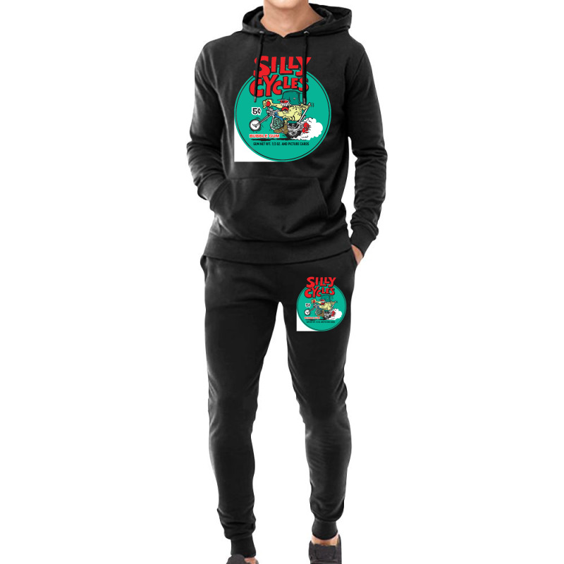 Silly Cycles   Gum, Cards Hoodie & Jogger Set | Artistshot