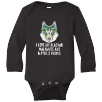 Alaskan Malamute Long Sleeve Baby Bodysuit | Artistshot