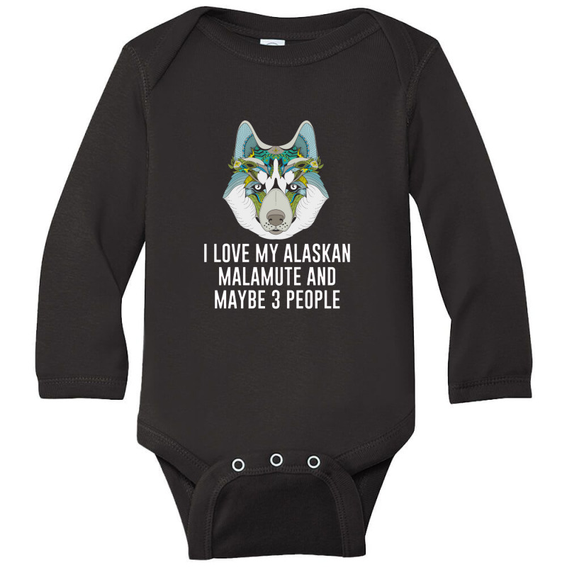 Alaskan Malamute Long Sleeve Baby Bodysuit | Artistshot