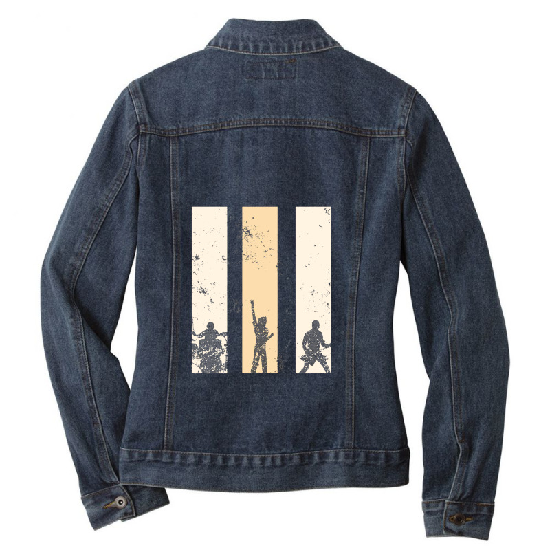 Rock Instrument Music Ladies Denim Jacket by gummyyyart | Artistshot