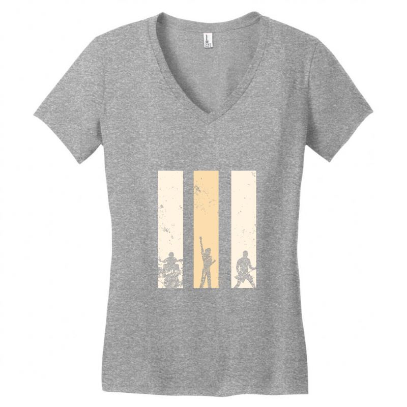 Rock Instrument Music Women's V-Neck T-Shirt by gummyyyart | Artistshot