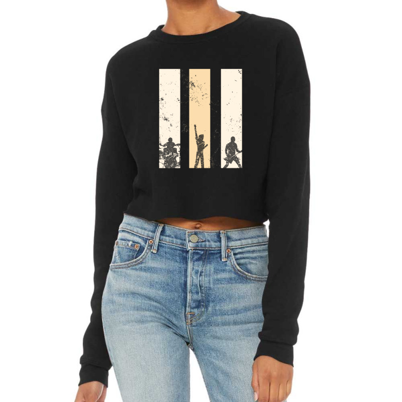 Rock Instrument Music Cropped Sweater by gummyyyart | Artistshot