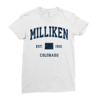 Milliken Colorado Co Vintage Athletic Navy Sports Design T Shirt Ladies Fitted T-shirt | Artistshot