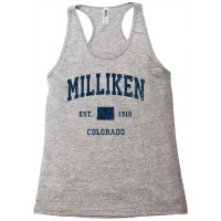 Milliken Colorado Co Vintage Athletic Navy Sports Design T Shirt Racerback Tank | Artistshot