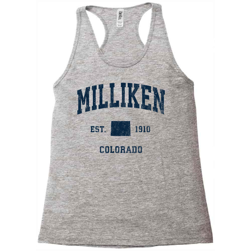 Milliken Colorado Co Vintage Athletic Navy Sports Design T Shirt Racerback Tank by woestebjparmal | Artistshot