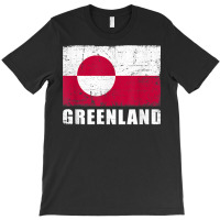 Greenland Flag Design Grunge Country Flag Greenland T Shirt T-shirt | Artistshot