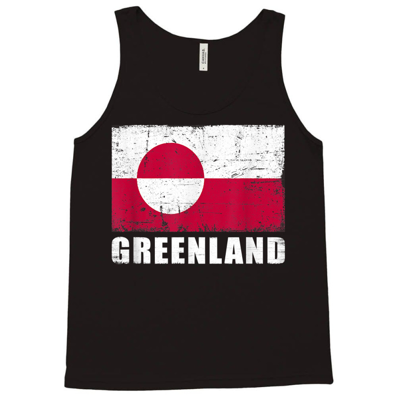 Greenland Flag Design Grunge Country Flag Greenland T Shirt Tank Top | Artistshot