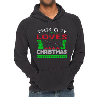 This Guy Loves Christmas Vintage Hoodie | Artistshot