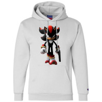 Black Hedgehog Holding A Gun Champion Hoodie | Artistshot