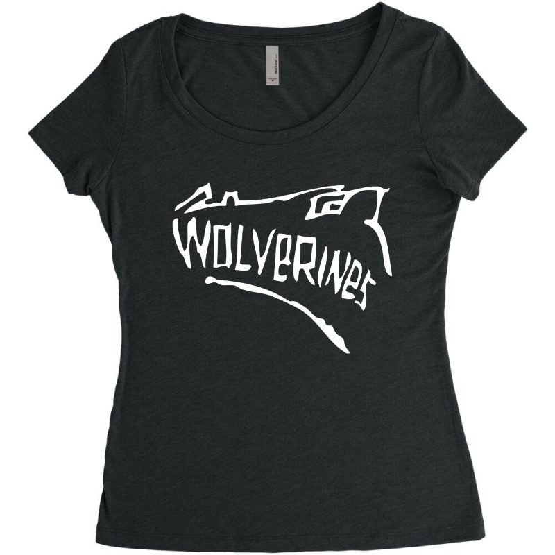 Wolverines Women's Triblend Scoop T-shirt by Parkitzs | Artistshot