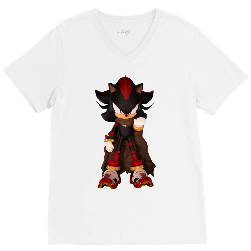 Black Hedgehog Shadow Hero V-neck Tee | Artistshot