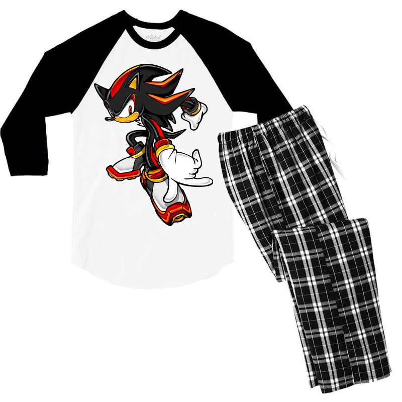 New Style Black Hedgehog Men's 3/4 Sleeve Pajama Set | Artistshot