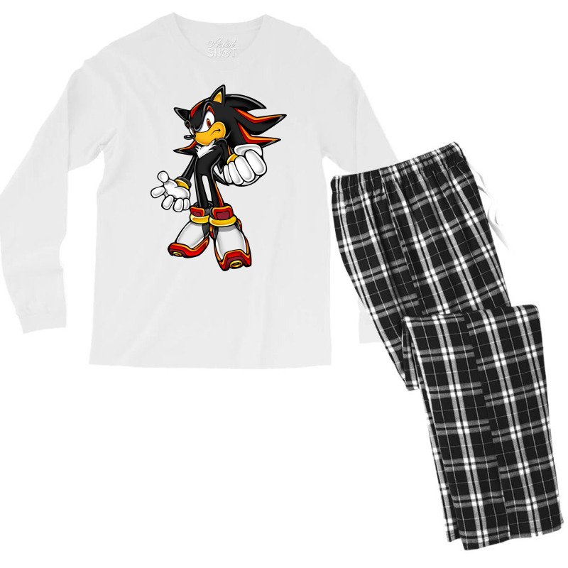 Classic Black Hedgehog Men's Long Sleeve Pajama Set | Artistshot