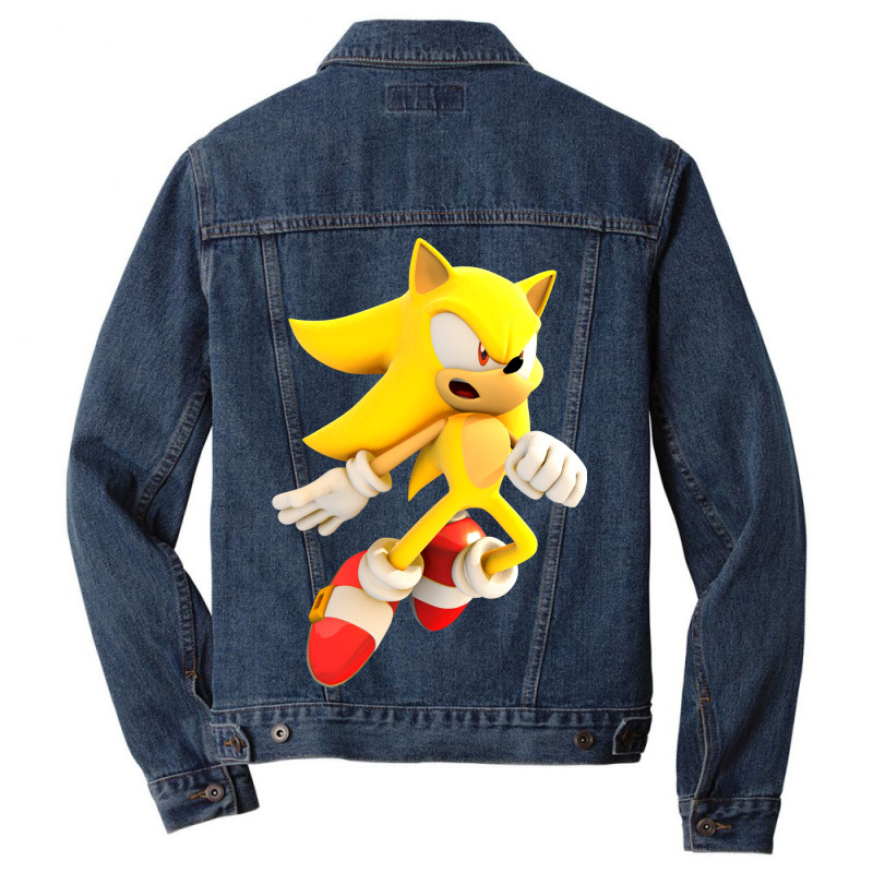 Yellow Hedgehog Jumps Aside Men Denim Jacket | Artistshot