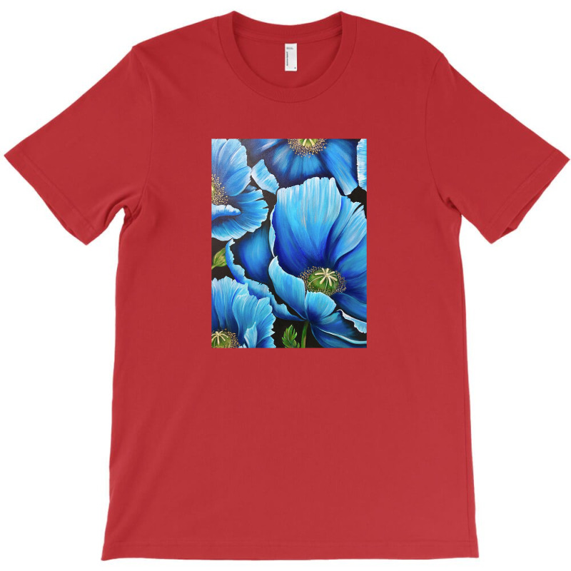 Blue Poppies T-shirt | Artistshot