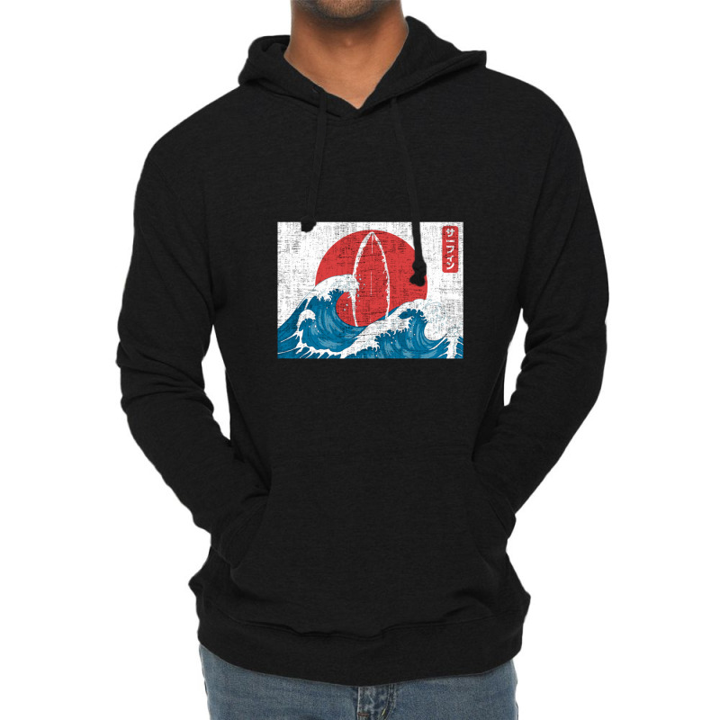 Surf Japanese Symbol Lightweight Hoodie by gummyyyart | Artistshot