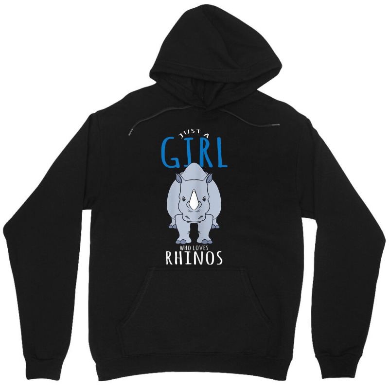 Rhino Costume Design - Just A Girl Who Loves Rhinos Unisex Hoodie | Artistshot