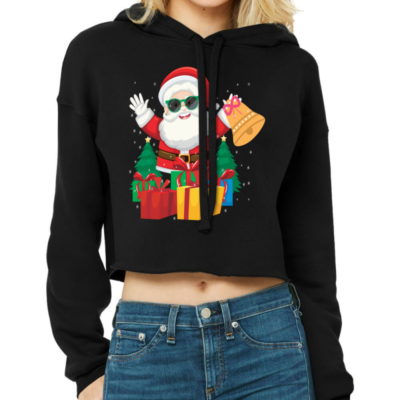 Christmas Santa Claus Cropped Hoodie 