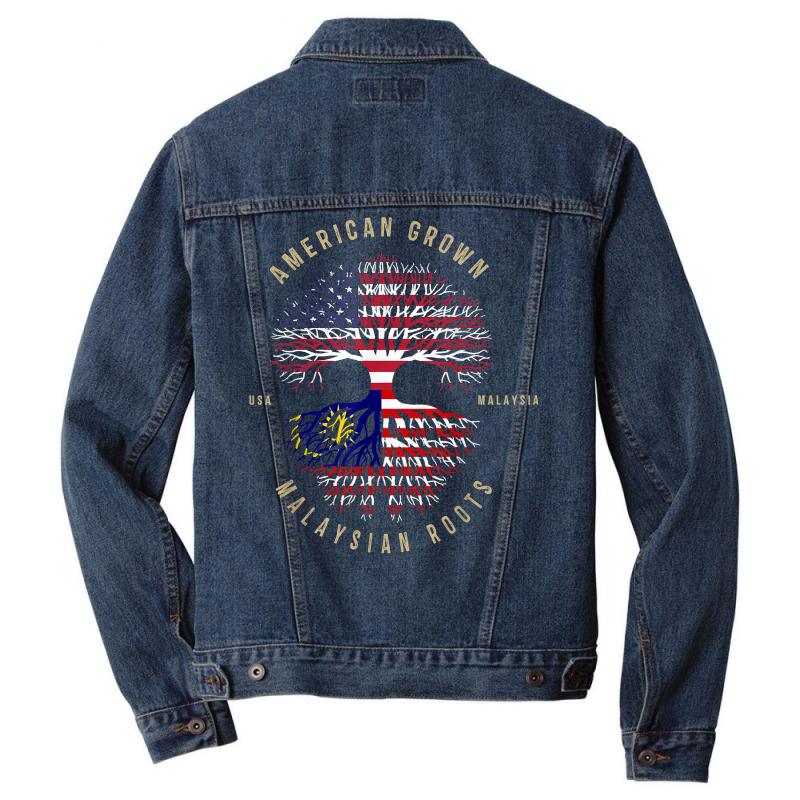 American Grown Malaysian Roots Vintage Usa & Malaysia T Shirt Men Denim Jacket by woestebjparmal | Artistshot