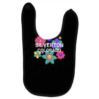 Floral Overlay Silverton Colorado Souvenir Flowers Baby Bibs | Artistshot