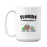 Florida Mountains, Space, Thunder, Splash (black Text),orlando Fl 15 Oz Coffee Mug | Artistshot