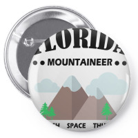 Florida Mountains, Space, Thunder, Splash (black Text),orlando Fl Pin-back Button | Artistshot