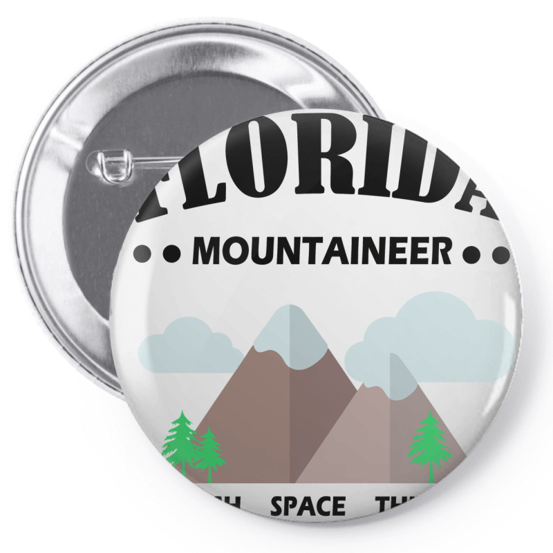 Florida Mountains, Space, Thunder, Splash (black Text),orlando Fl Pin-back Button | Artistshot