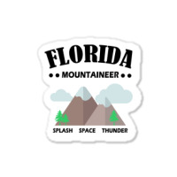 Florida Mountains, Space, Thunder, Splash (black Text),orlando Fl Sticker | Artistshot