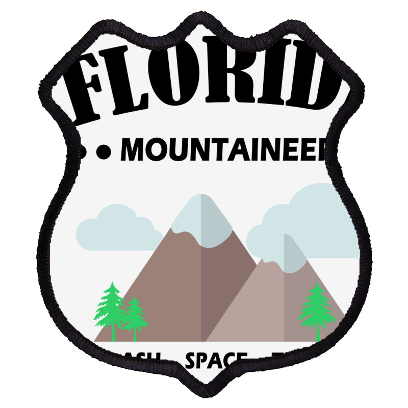 Florida Mountains, Space, Thunder, Splash (black Text),orlando Fl Shield Patch | Artistshot