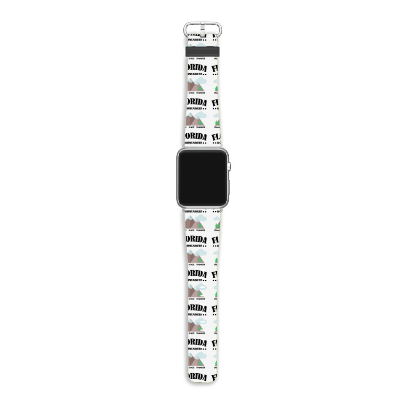 Florida Mountains, Space, Thunder, Splash (black Text),orlando Fl Apple Watch Band | Artistshot