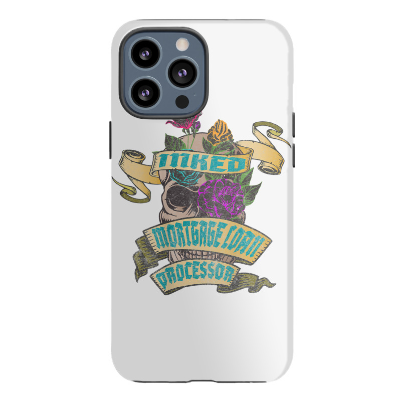 Mortgage Loan Processor Inked Skull Tattoo Backside Design T Shirt Iphone 13 Pro Max Case | Artistshot