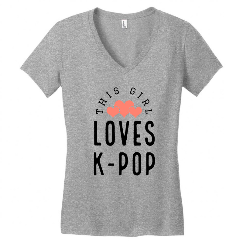 This Girl Loves K-pop - Korean Music Lover Women's V-Neck T-Shirt by Sutra Lotus Co | Artistshot