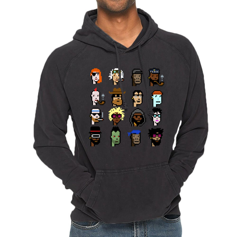 Cryptopunk X16 Vintage Hoodie | Artistshot