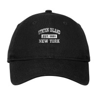 Staten Island New York T Est. 1661 Distressed Adjustable Cap | Artistshot