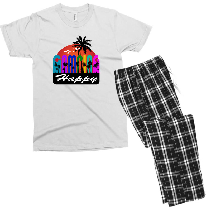 Camping Happy Men's T-shirt Pajama Set | Artistshot