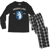 Vintage Coat Of Arms Greenland Men's Long Sleeve Pajama Set | Artistshot