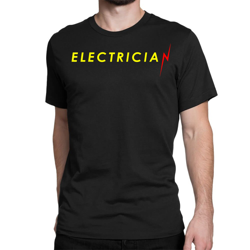 Electrician Flash Thunderbolt Funny Superhero Electricians T Shirt Classic T-shirt | Artistshot