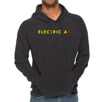 Electrician Flash Thunderbolt Funny Superhero Electricians T Shirt Vintage Hoodie | Artistshot