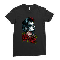 Catrina La Calavera Sugar Skull Halloween Day Of The Dead 193 Ladies Fitted T-shirt | Artistshot