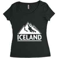 Iceland Mountain Women's Triblend Scoop T-shirt | Artistshot