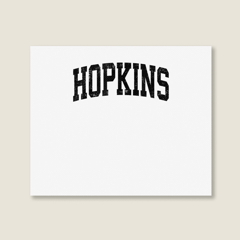 Hopkins Minnesota Mn Vintage Athletic Sports Black Design T Shirt Landscape Canvas Print | Artistshot