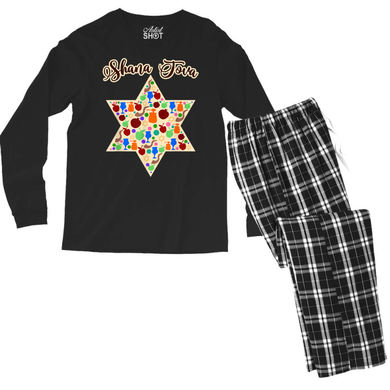 Shana Tova, Rosh Hashanah, Men Women Kids, Jewish New Year T Shirt Men's Long Sleeve Pajama Set | Artistshot