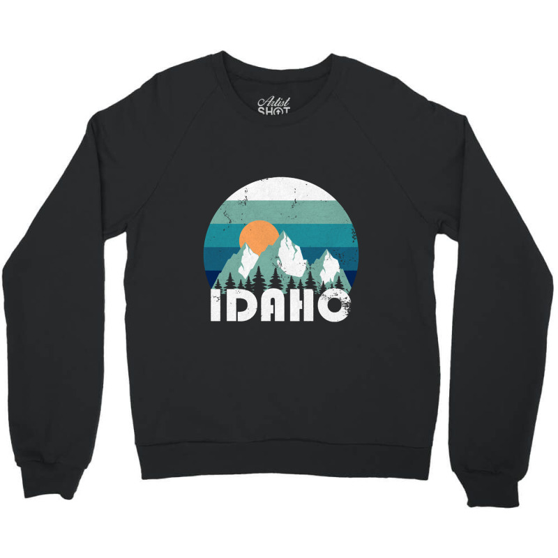 Idaho State Retro Vintage Pullover Hoodie Crewneck Sweatshirt | Artistshot